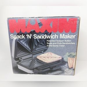 🎁BNIB Vintage Maxim Snack 'n Sandwich Maker